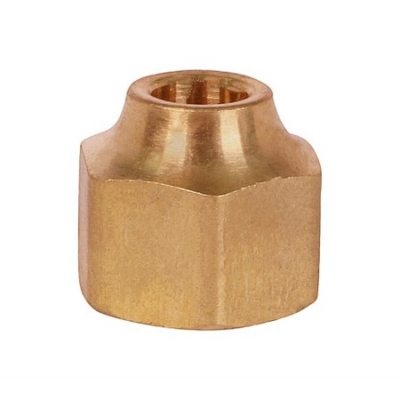 EVERFLOW 1/2" x 3/8" Reducing Short Nut for Flare Pipe Fittings; Forged Brass F41FSR-1238